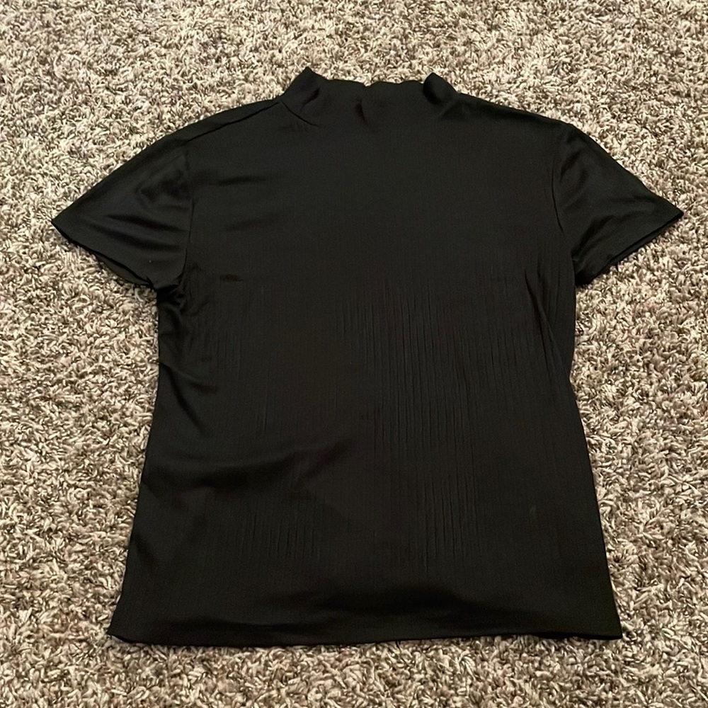 Black capped sleeve shirt